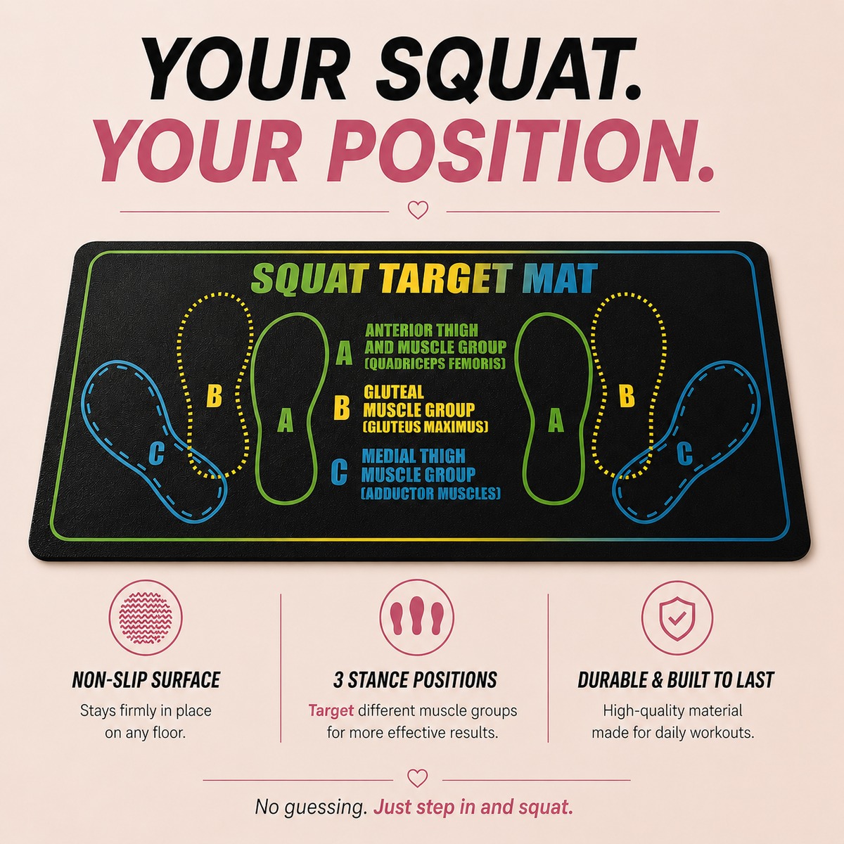 PelviMat™ | Precision Squat & Glute Target Mat