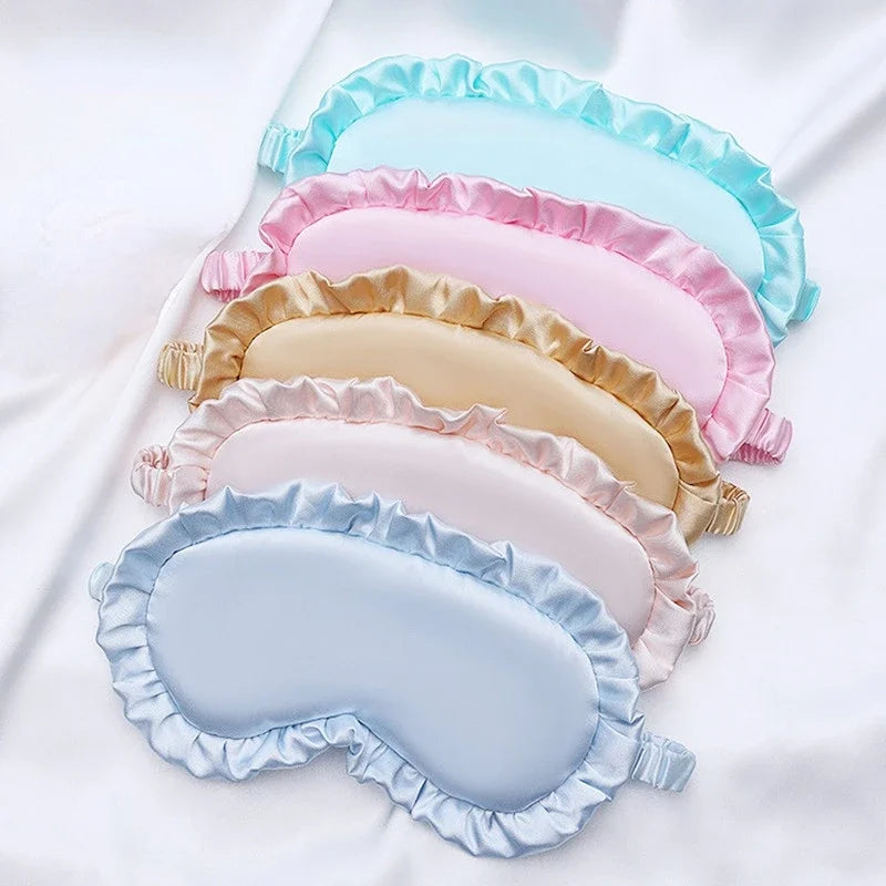 Silk Ruffle Sleep Mask — Ultra-Soft Skin-Friendly Eye Cover for Deep Rest
