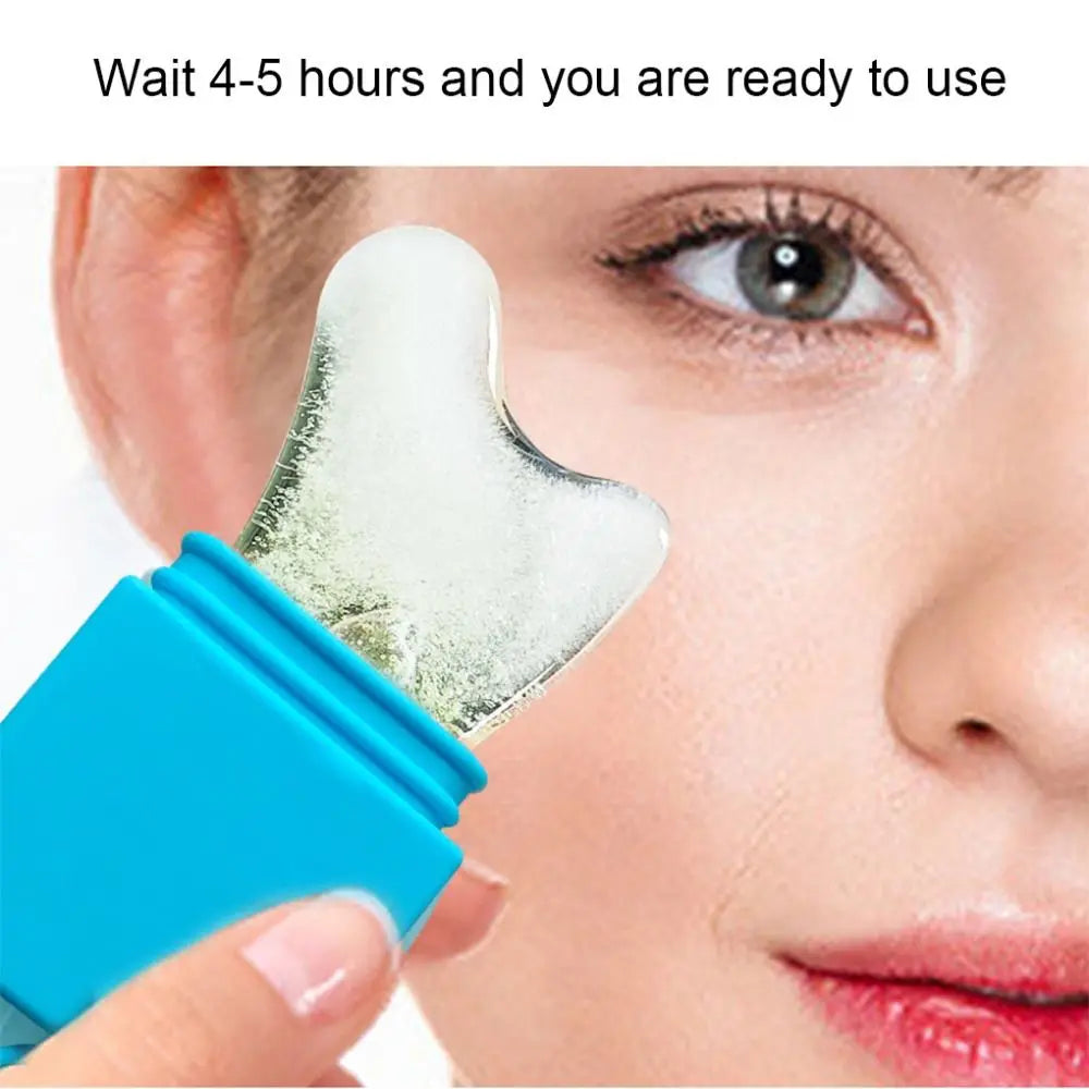 Silicone Ice Face Cube – Cooling Gua Sha Roller for Fresh Morning Skin