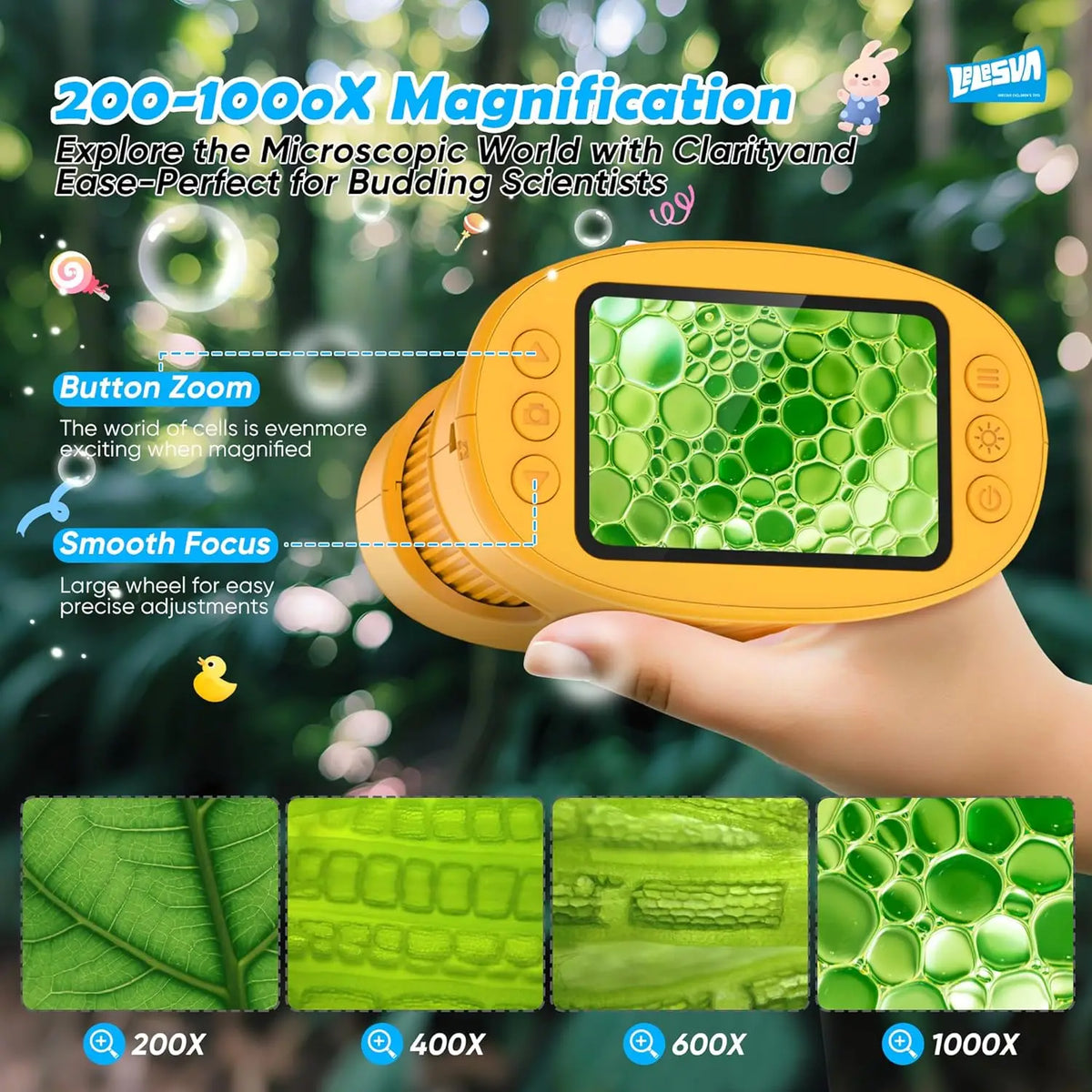 ZoomieScope™  1000X Kids Digital Microscope