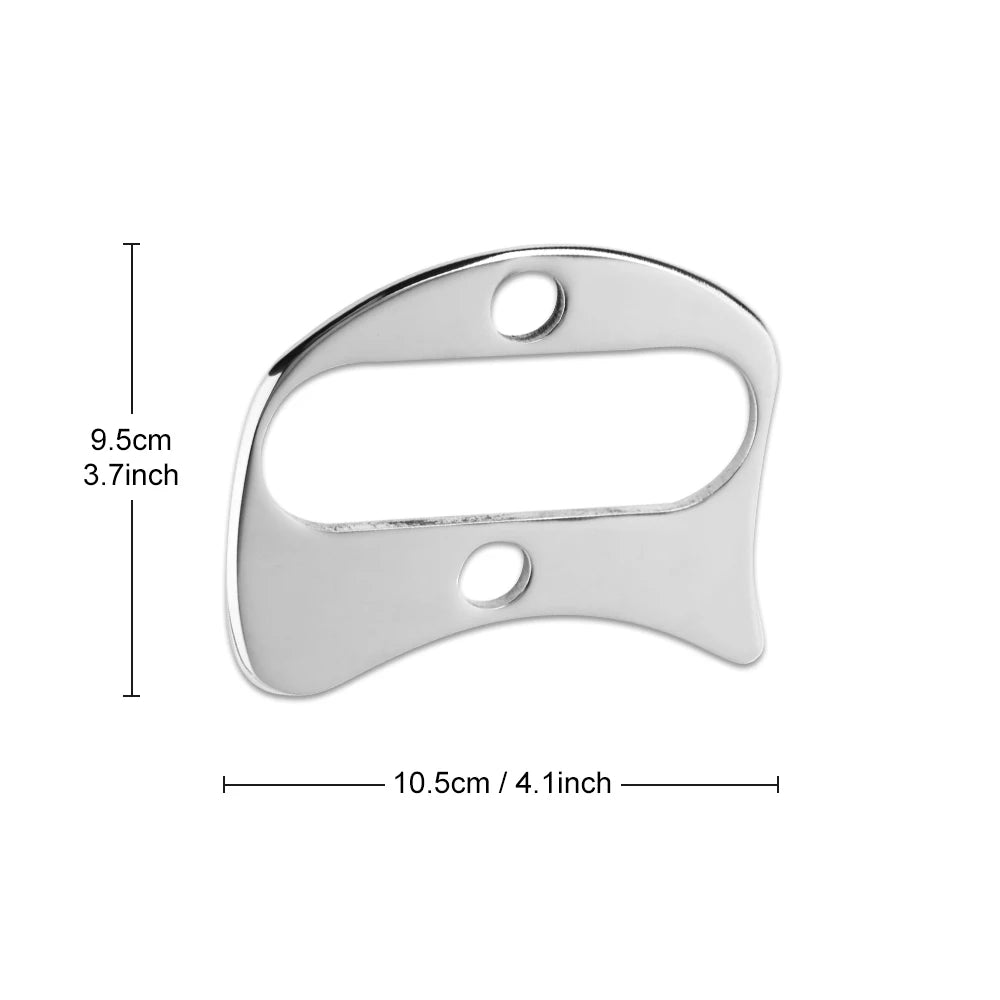 Stainless Steel Gua Sha Tool – Pro-Grade Face & Body Sculpting Scraper for Jawline, Neck & Back Muscle Relief