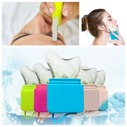 Silicone Ice Face Cube – Cooling Gua Sha Roller for Fresh Morning Skin