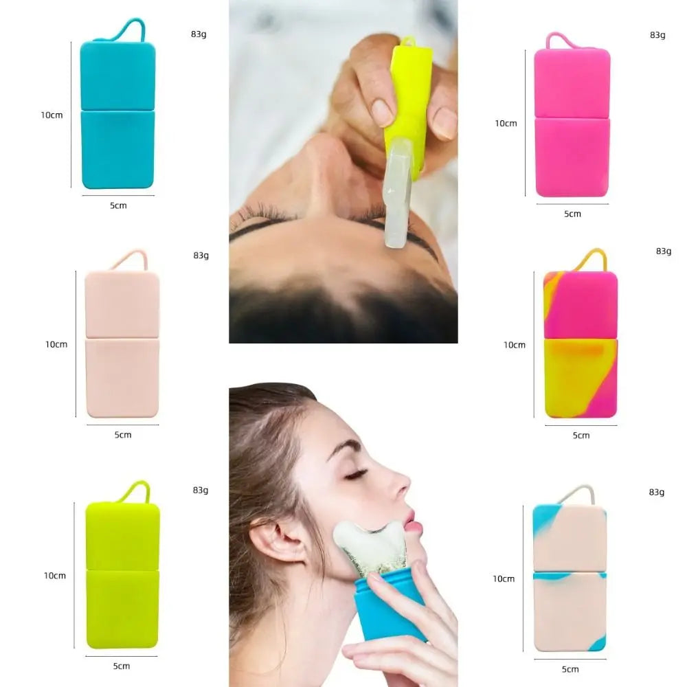 Silicone Ice Face Cube – Cooling Gua Sha Roller for Fresh Morning Skin