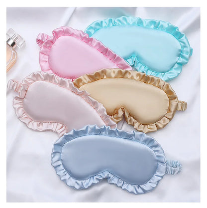 Silk Ruffle Sleep Mask — Ultra-Soft Skin-Friendly Eye Cover for Deep Rest